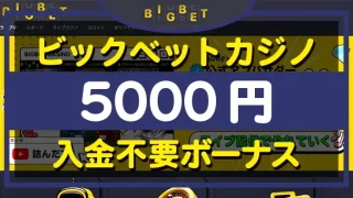 ビックベットカジノ入金不要ボーナス