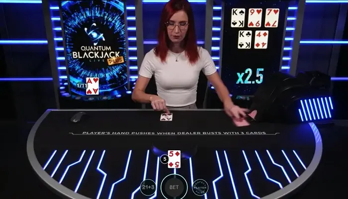 ライブカジノの数が豊富で楽しい「Quantum Blackjack Plus」
